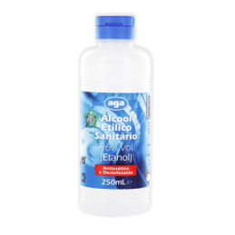 Álcool Etílico Sanitario 96% (Etanol) 250mL